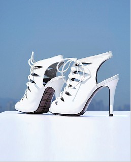 2010韩版浪漫风情白色高跟鞋VMV451 BLND5416